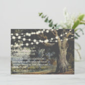 Oude eikenboom Rustic Country Wedding Kaart (Staand voorkant)