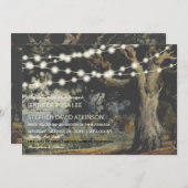 Oude eikenboom Rustic Country Wedding Kaart (Voorkant / Achterkant)