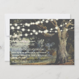 Oude eikenboom Rustic Country Wedding Kaart