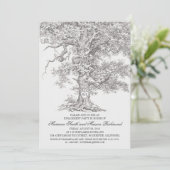  oude eikenboom rustieke ENGAGEMENT PARTY Kaart (Staand voorkant)