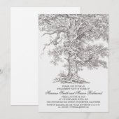  oude eikenboom rustieke ENGAGEMENT PARTY Kaart (Voorkant / Achterkant)