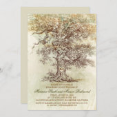  oude eikenboom rustieke ENGAGEMENT PARTY Kaart (Voorkant / Achterkant)