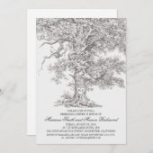  oude eikenboom rustieke repetitiediner kaart (Voorkant / Achterkant)