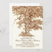  oude eikenboom rustieke repetitiediner kaart (Voorkant / Achterkant)