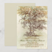 oude eikenboom rustieke repetitiediner kaart (Voorkant / Achterkant)