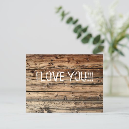 Oude eikenhoutextuur briefkaart (Staand voorkant)