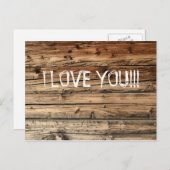 Oude eikenhoutextuur briefkaart (Voorkant / Achterkant)