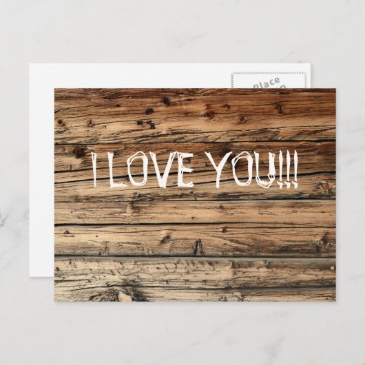 Oude eikenhoutextuur briefkaart (Voorkant / Achterkant)