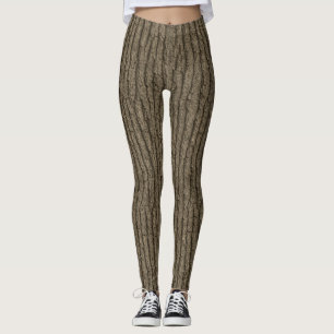 Oude eikenschors - naadloze Natuur textuur Leggings