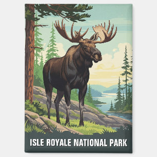 Oude eland bij Isle Royale National Park Magneet