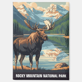Oude eland bij Rocky Mountain National Park Magneet