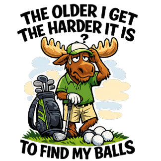 Oude Eland Golfer Moeilijk Om Mijn Ballen Te Vinde Golfhanddoek
