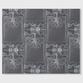 Oude Eldritch Victoriaans (Paars en zilver) Cadeaupapier (Vlak)