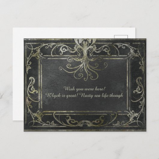 Oude Eldritch Victoriaans postkaart (Voorkant / Achterkant)