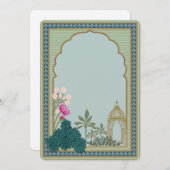 Oude Elegante Bloementuin Boog uitnodiging (Voorkant / Achterkant)