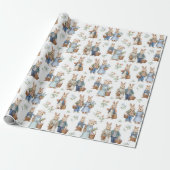 Oude Elegante Konijnen | Pasen Inpakpapier (Uitgerold)