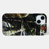 Oude elektricien werkzaam in sneeuwstorm Case-Mate iPhone case (Achterkant (horizontaal))