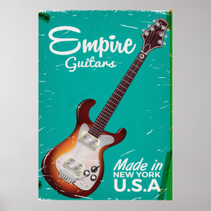 Oude elektronische gitaarcommercial poster