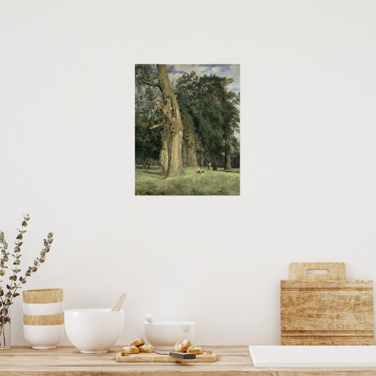 Oude elms in Prater, 1831 Poster (Keuken)