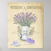 Oude Emaille Pot Franse Lavendel Poster (Voorkant)