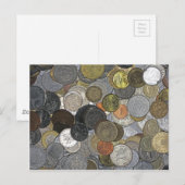 Oude en internationale munten briefkaart (Voorkant / Achterkant)