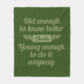 "Oude en jonge" aangepaste naam fleece dekens (Voorkant)