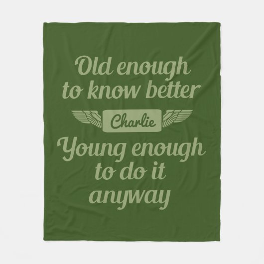 "Oude en jonge" aangepaste naam fleece dekens (Voorkant)