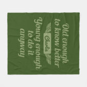 "Oude en jonge" aangepaste naam fleece dekens (Voorkant (Horizontaal))