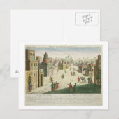 Oude en New Delhi (aquatint) Briefkaart (Voorkant / Achterkant)