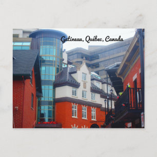 Oude en nieuwe gebouwen in het centrum van Vieux H Briefkaart