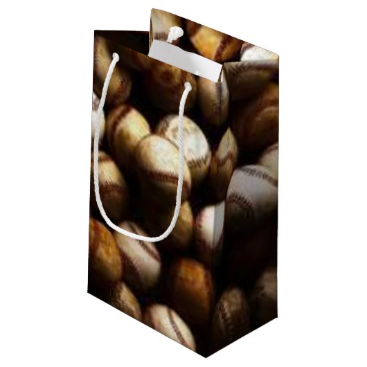 oude en nieuwe honkballen Vaderdag Klein Cadeauzakje (Achterkant Gekanteld)