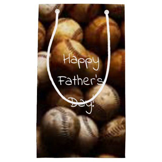 oude en nieuwe honkballen Vaderdag Klein Cadeauzakje (Voorkant)