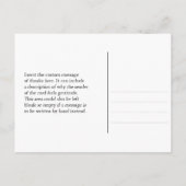 Oude en ouderwetse "DANK JE!" Ansichtkaart Briefkaart (Achterkant)