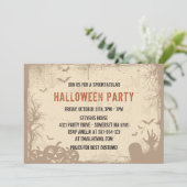 Oude en  pompoenpartij Halloween Kaart (Staand voorkant)