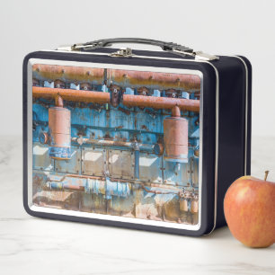 Oude en roestachtige atlas Imperial diesel engine