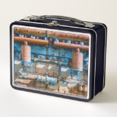 Oude en roestachtige atlas Imperial diesel engine  (Voorkant)