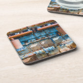 Oude en roestachtige atlas Imperial diesel engine Bier Onderzetter (Linkerzijde)