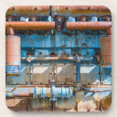 Oude en roestachtige atlas Imperial diesel engine Bier Onderzetter (Voorkant)