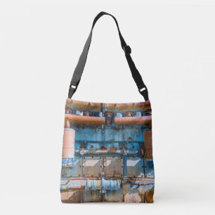 Oude en roestachtige atlas Imperial diesel engine Crossbody Tas