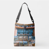 Oude en roestachtige atlas Imperial diesel engine Crossbody Tas (Voorkant)