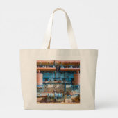 Oude en roestachtige atlas Imperial diesel engine Grote Tote Bag (Achterkant)