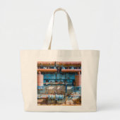 Oude en roestachtige atlas Imperial diesel engine Grote Tote Bag (Voorkant)