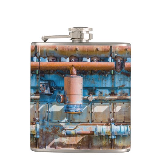 Oude en roestachtige atlas Imperial diesel engine  Heupfles (Voorkant)