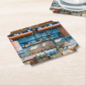 Oude en roestachtige atlas Imperial diesel engine  Kartonnen Onderzetters (Gekanteld)