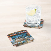 Oude en roestachtige atlas Imperial diesel engine  Kartonnen Onderzetters (Insitu)