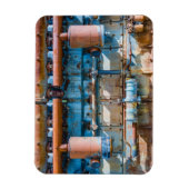 Oude en roestachtige atlas Imperial diesel engine Magneet (Verticaal)