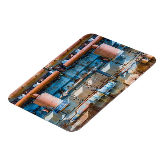 Oude en roestachtige atlas Imperial diesel engine Magneet (Linkerzijde)