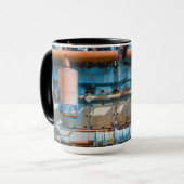 Oude en roestachtige atlas Imperial diesel engine  Mok (Voorkant links)