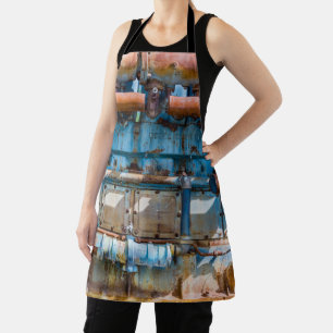 Oude en roestachtige atlas Imperial diesel engine Schort