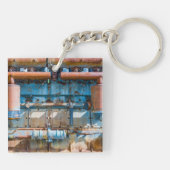 Oude en roestachtige atlas Imperial diesel engine Sleutelhanger (Achterkant)